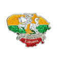 Pin Badge Vytis in the Outline of Lithuania